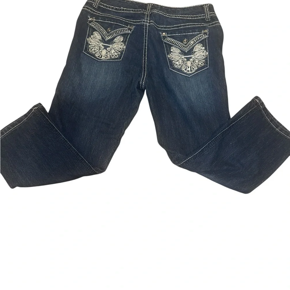 Nine West Indigo Dark Date Night Fit Capri Jeans style: Annette 32/14